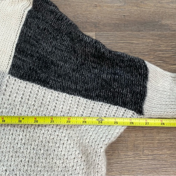 Autumn Cashmere Color blocked turtleneck Cashmere wool blend Sweater - Picture 9 of 14